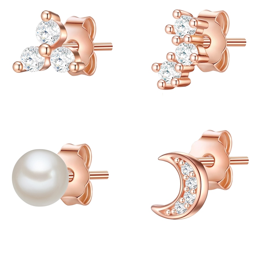 Glanzstücke München Schmuck-Set 925er Silber 5,1/6,3/4,0/4,9 mm Damen