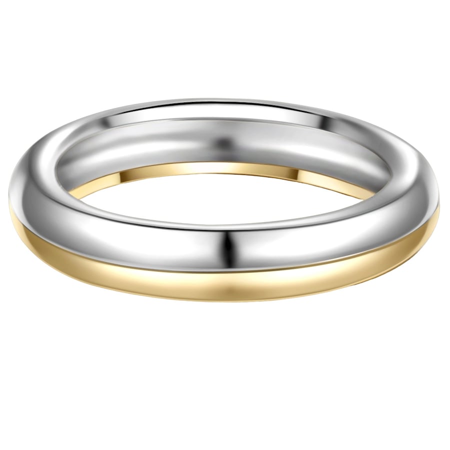 Glanzstücke München Ring Sterling Silber in Silber/Gelbgold 58 Damen