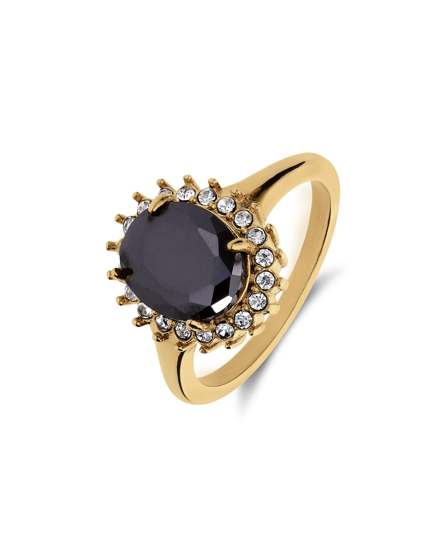 Lucardi Ringe Schwarz - 47mm Damen