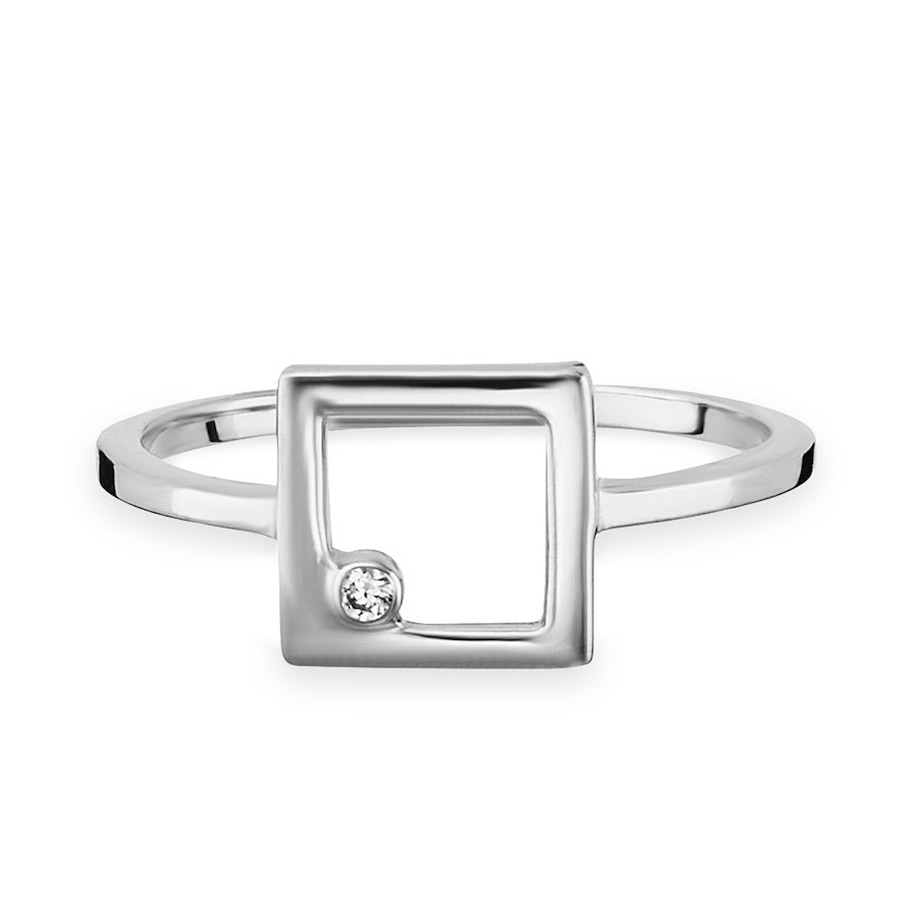 caï Ring 925/- Sterling Silber Zirkonia weiß 056 (17,8) Damen