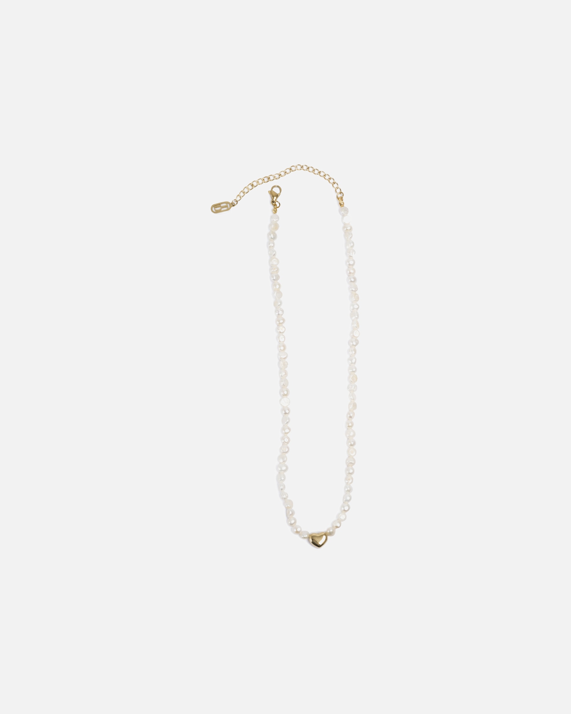 Halskette für Weiblich A&C Oslo – Nordic Design Jewellery Default Brand Line Kette mit Anhänger 'Tone Damli - Love' weiß