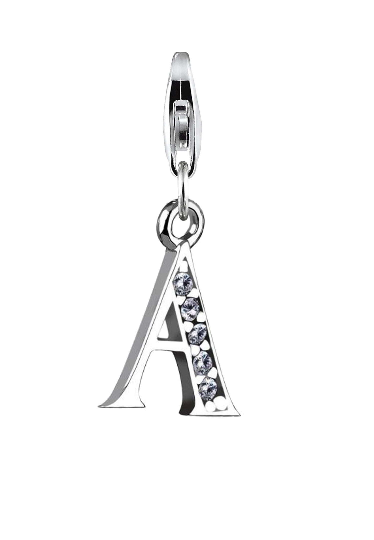 Buchstabe "R" Anhänger Zirkonia 925 Silber