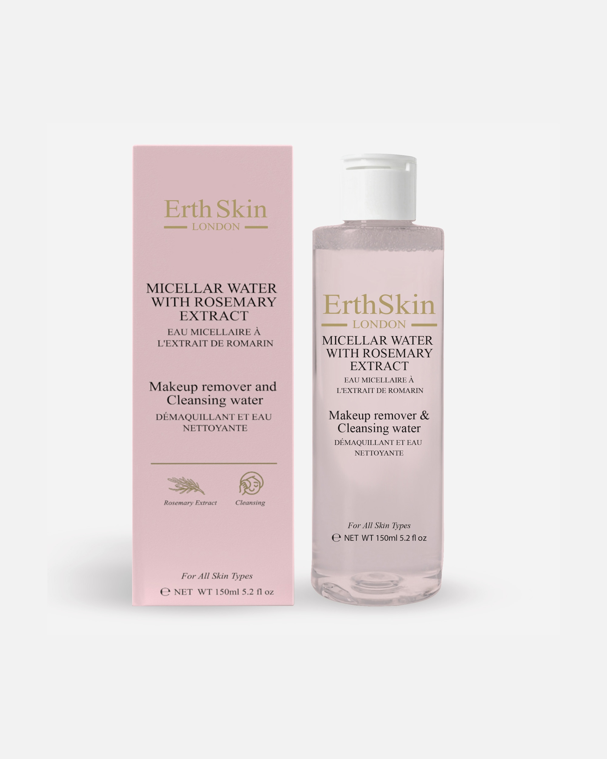 Mizellenwasser für Weiblich ErthSkin London Mizellenwasser mit Rosmarinextrakt 150ml