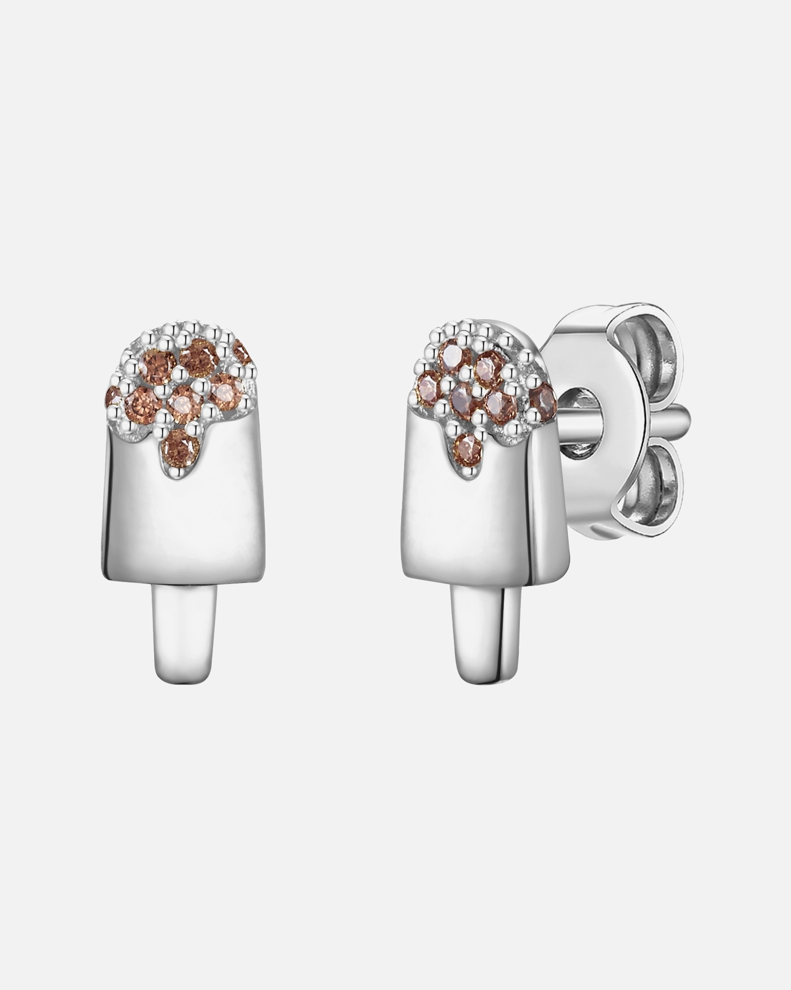 Ohrringe für Weiblich Glanzstücke München Ohrstecker Eis Sterling Silber Zirkonia in Silber 8,9 mm