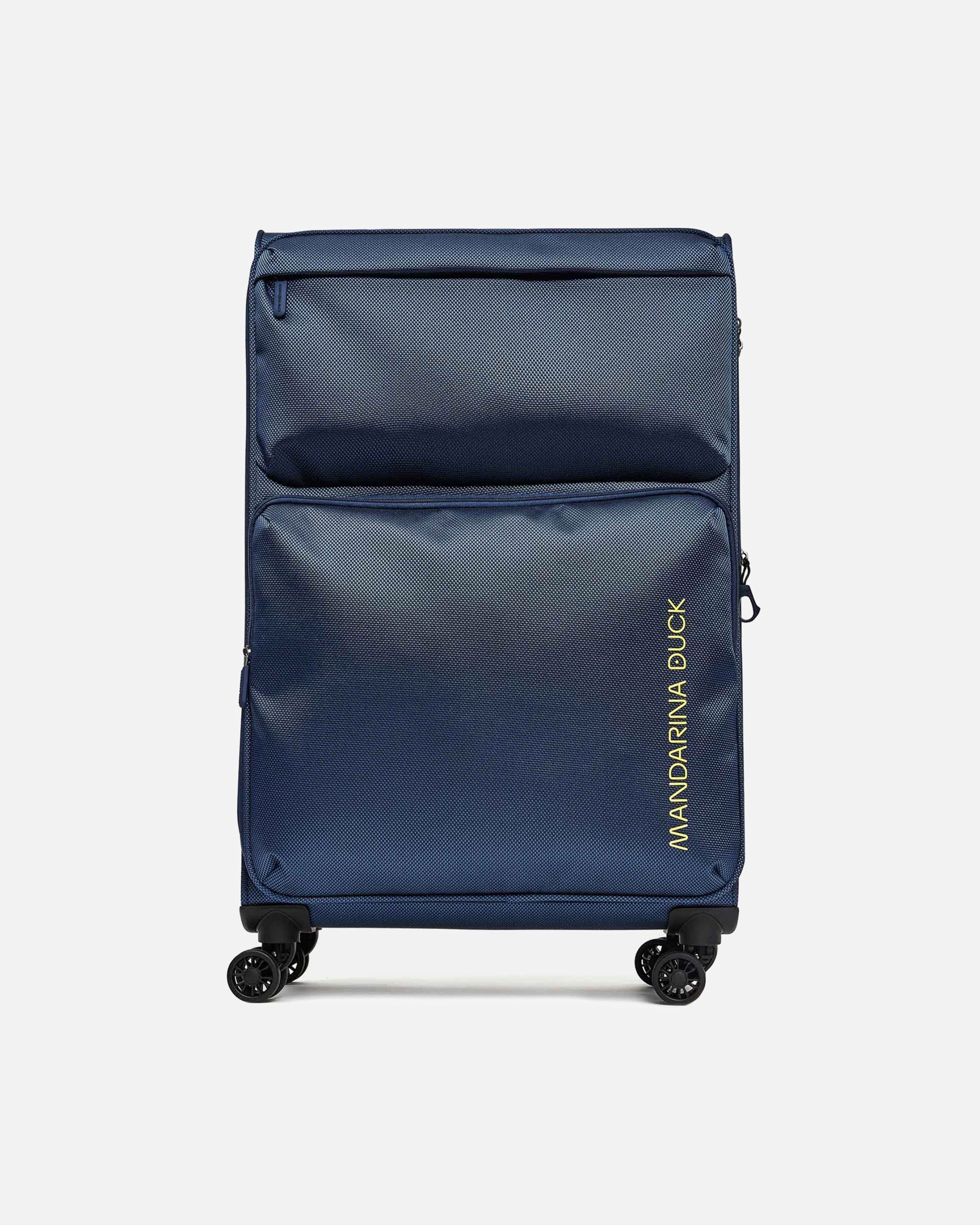 Koffer für Weiblich Mandarina Duck Zephyr 4 Rollen Trolley L 78 cm mit Dehnfalte dress blue