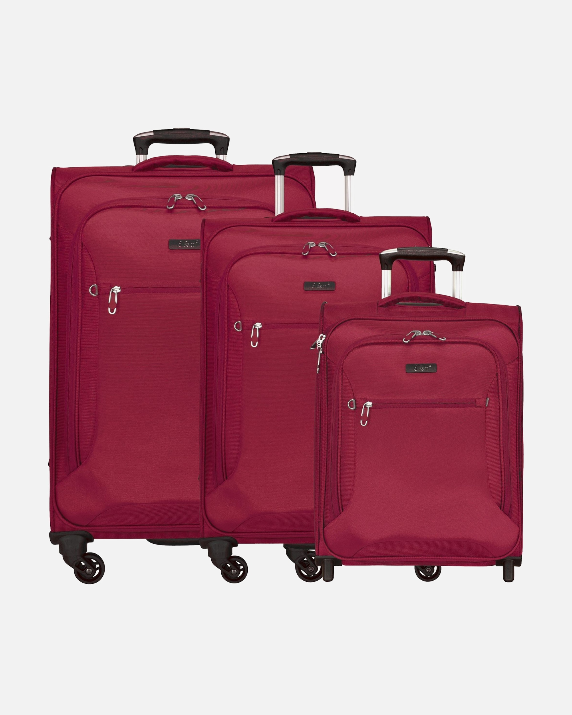 Koffer für Männlich d & n Travel Line 6400 2-4-Rollen Kofferset 3tlg. bordeaux