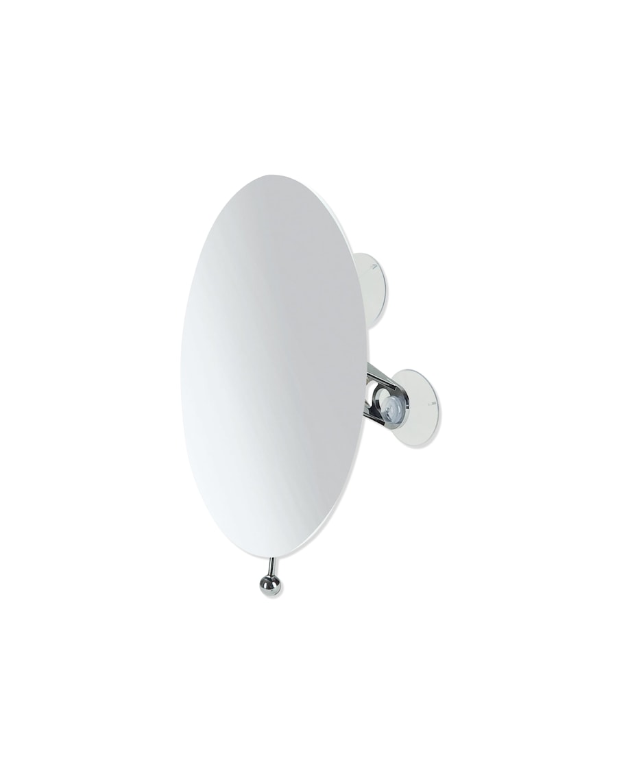Möve Wand-Kosmetikspiegel oval Mirrors Ø 15 x 20 cm , Edelstahl Silber