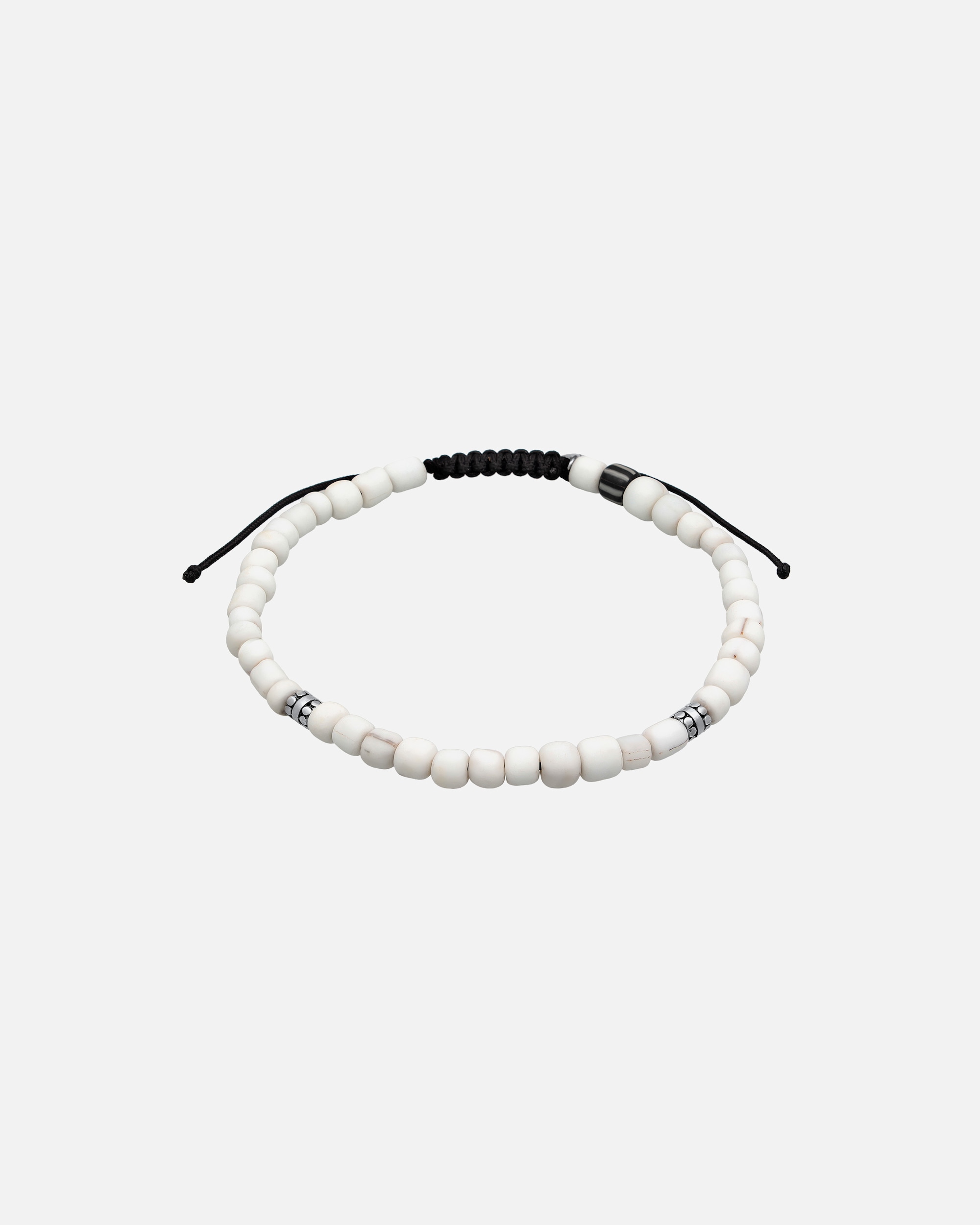 Fußschmuck für Männlich KUZZOI Herren Heishi Glas Beads Textilband 925 Silber 22