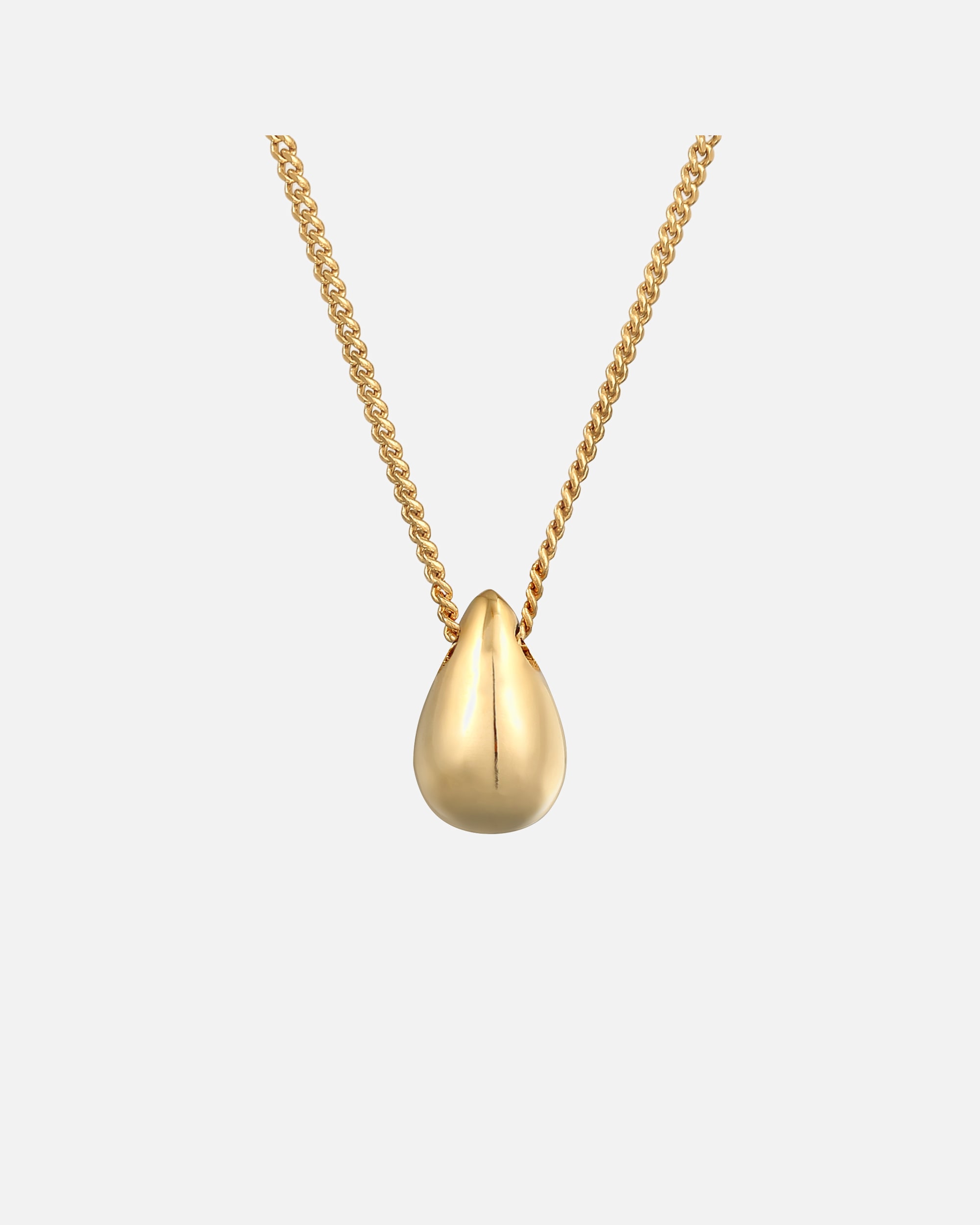 Halskette für Weiblich Elli Tropfen Anhänger Zeitlos Schlicht 925 Silber goldfarben