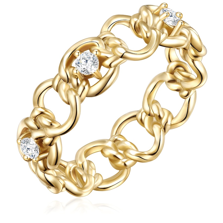 Glanzstücke München Ring aus Sterling Silber in gelbgold mit Zirkonia 50 Damen