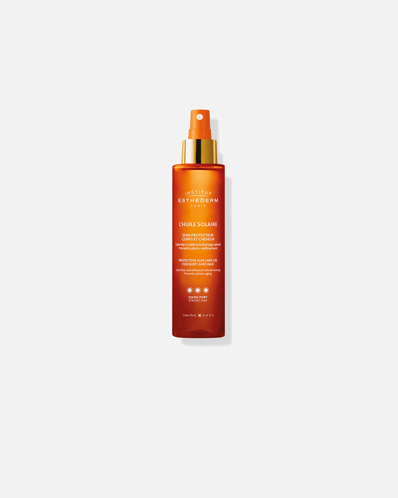 Sonnenspray für Unisex Institut Esthederm L',HUILE SOLAIRE starkes Sonnenschutz-Körper- und Haarspray 150 ml