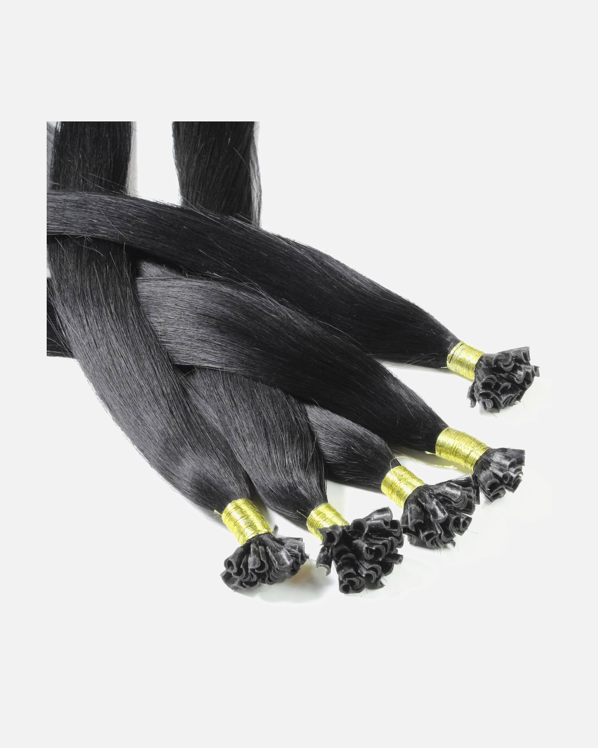 Extensions für Weiblich hair2heart Bonding Extensions Echthaar #2/0 Schwarz 1g 50cm