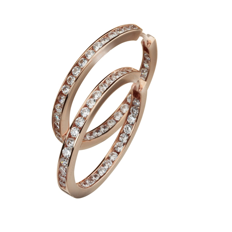 Celesta Ohrring 925/- Sterling Silber Zirkonia weiß Rosé vergoldet Weiss Damen