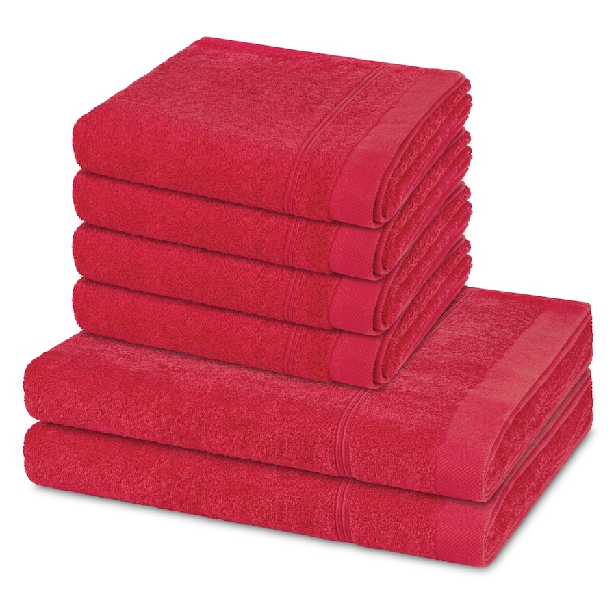 ROSS Handtuch-Set Rubin (6-teilig) Malve Pink
