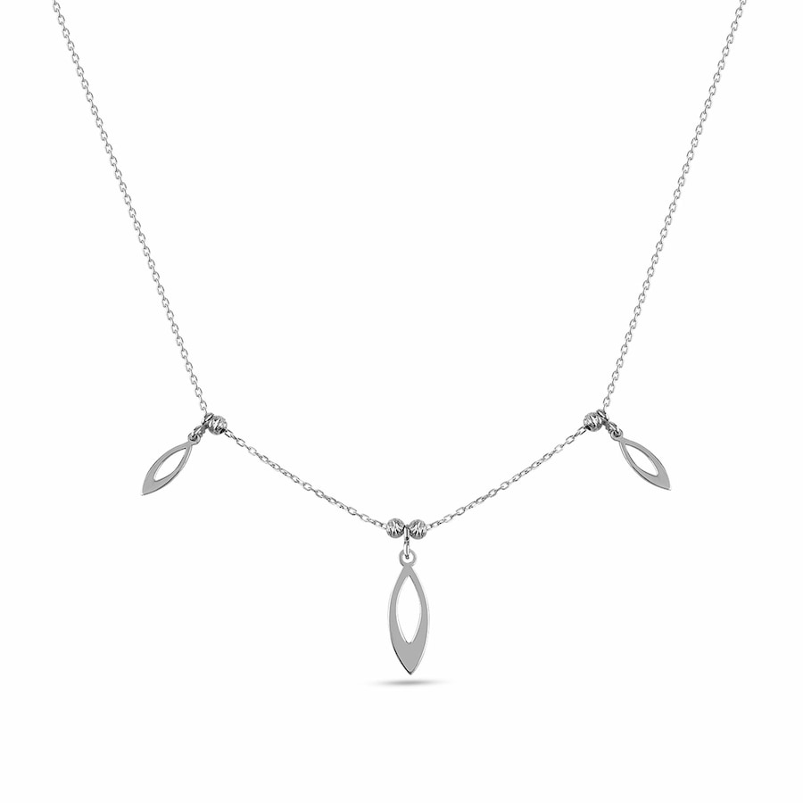dKeniz Anhänger mit Kette 925/- Sterling Silber Zirkonia weiß 42 cm + 3cm Damen