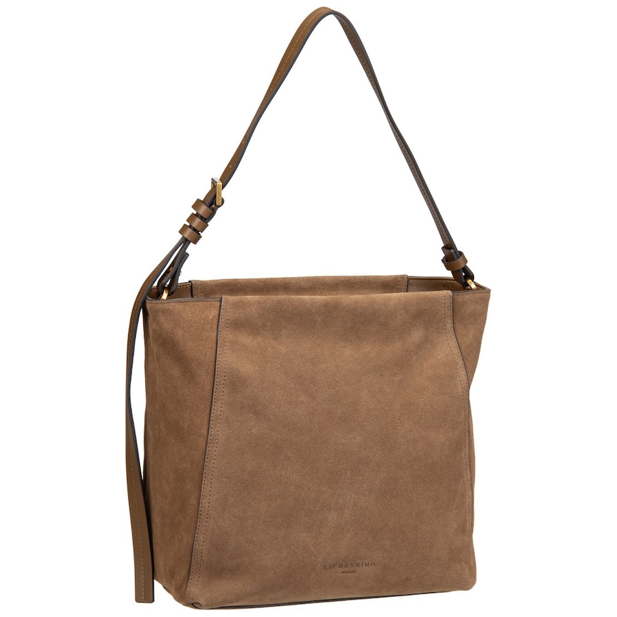 Liebeskind Handtasche Chudy Hobo M Hydro Suede Safari Braun Damen