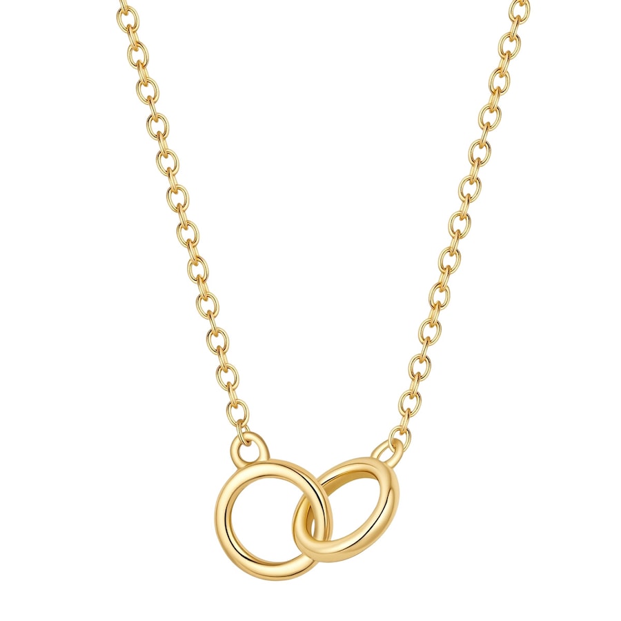 Glanzstücke München Halskette aus Sterling Silber in gelbgold 40,0 cm Basiskette + 5,0 Verlängerung Damen