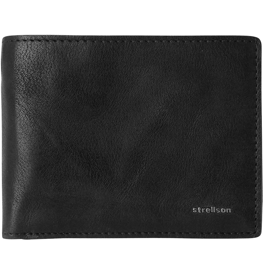 Strellson Jefferson BillFold H8 Geldbörse Leder 12 cm black Schwarz Herren