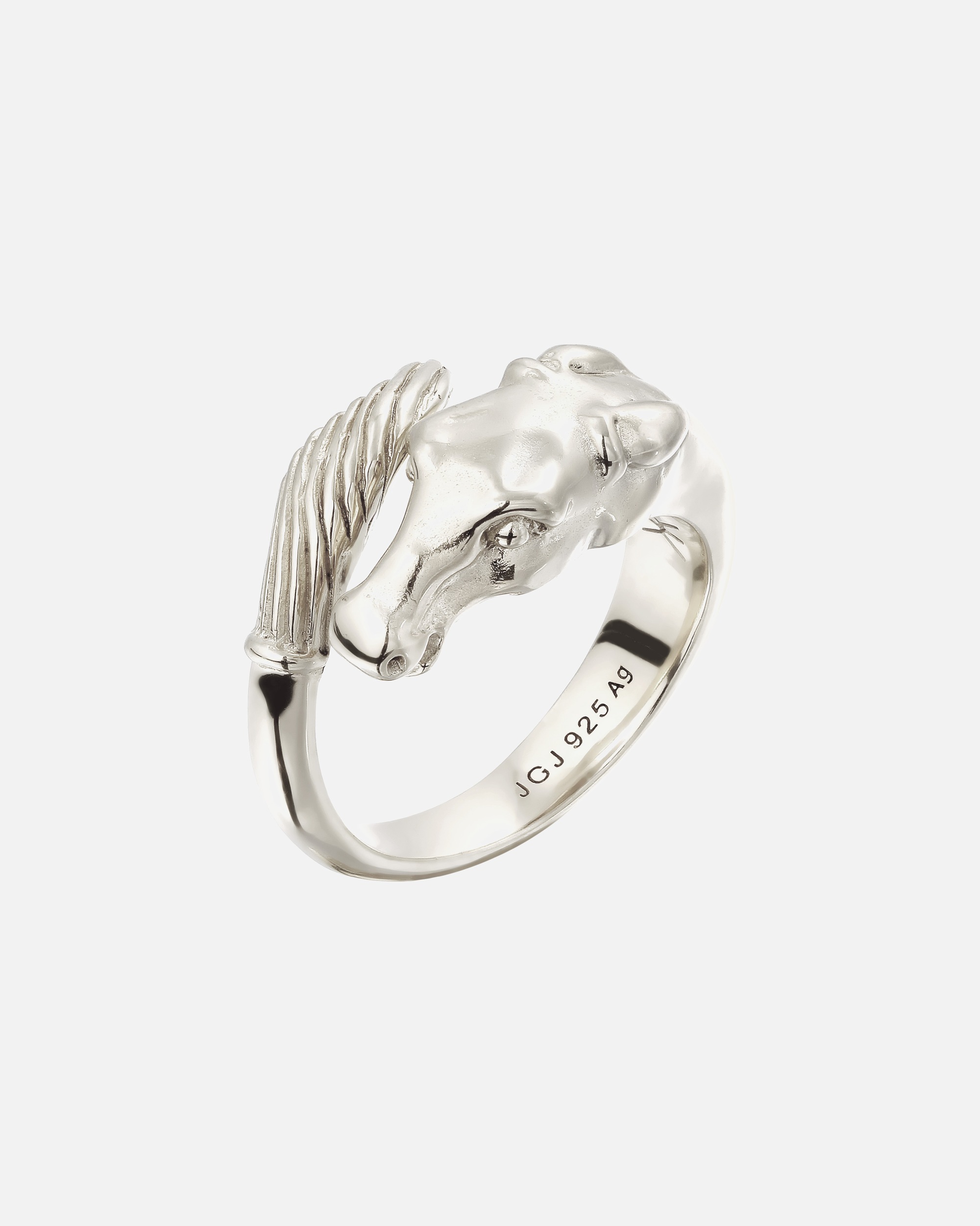 Ring für Männlich KUZZOI Wickelring Pferd 925 Sterling Silber 60