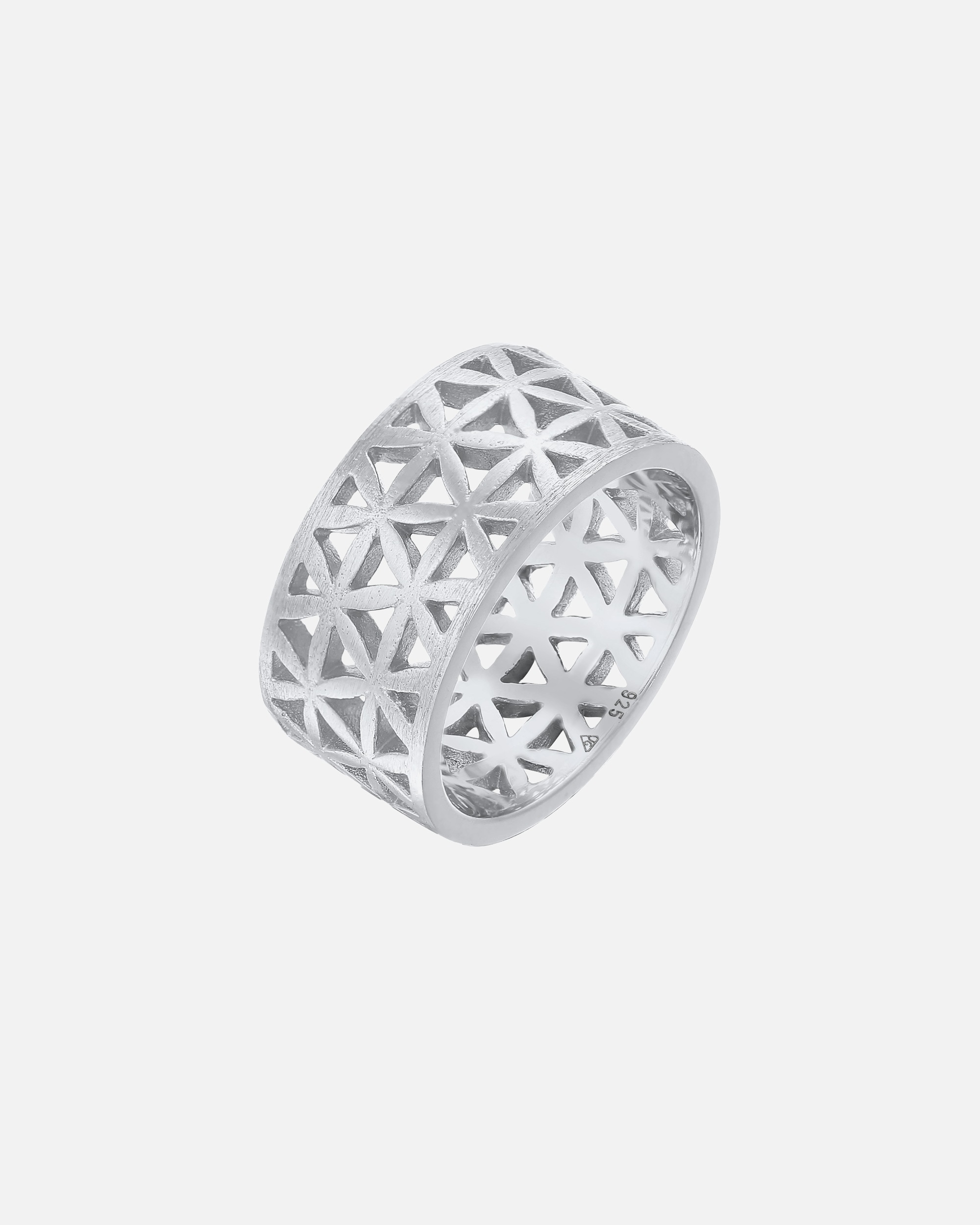 Ring für Weiblich Elli Bandring Lebensblume Blume 925 Silber 56