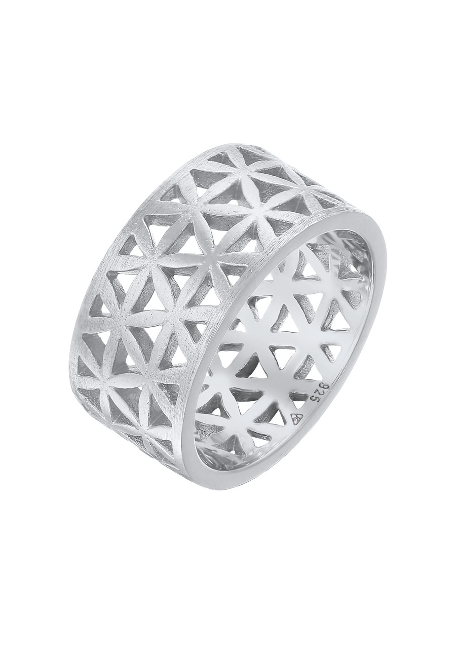 Elli Bandring Lebensblume Blume 925 Silber 52 Damen