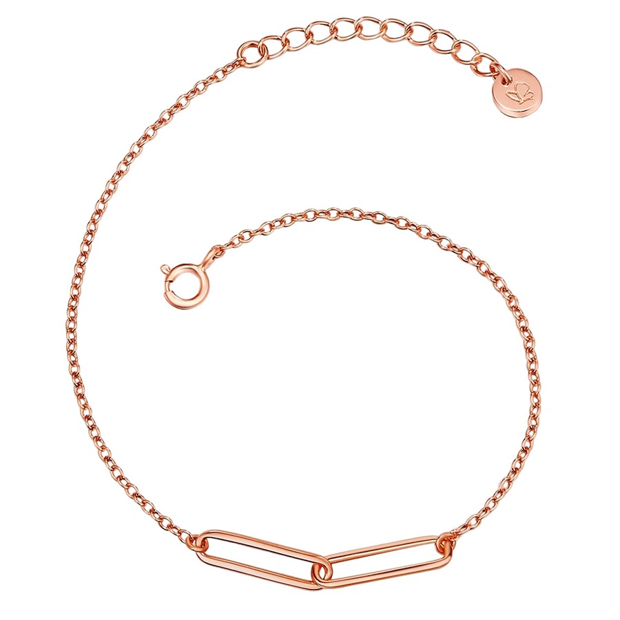 Glanzstücke München Armband Sterling Silber in Roségold 17,0 cm Basislänge + 3,0 Verlängerung Damen