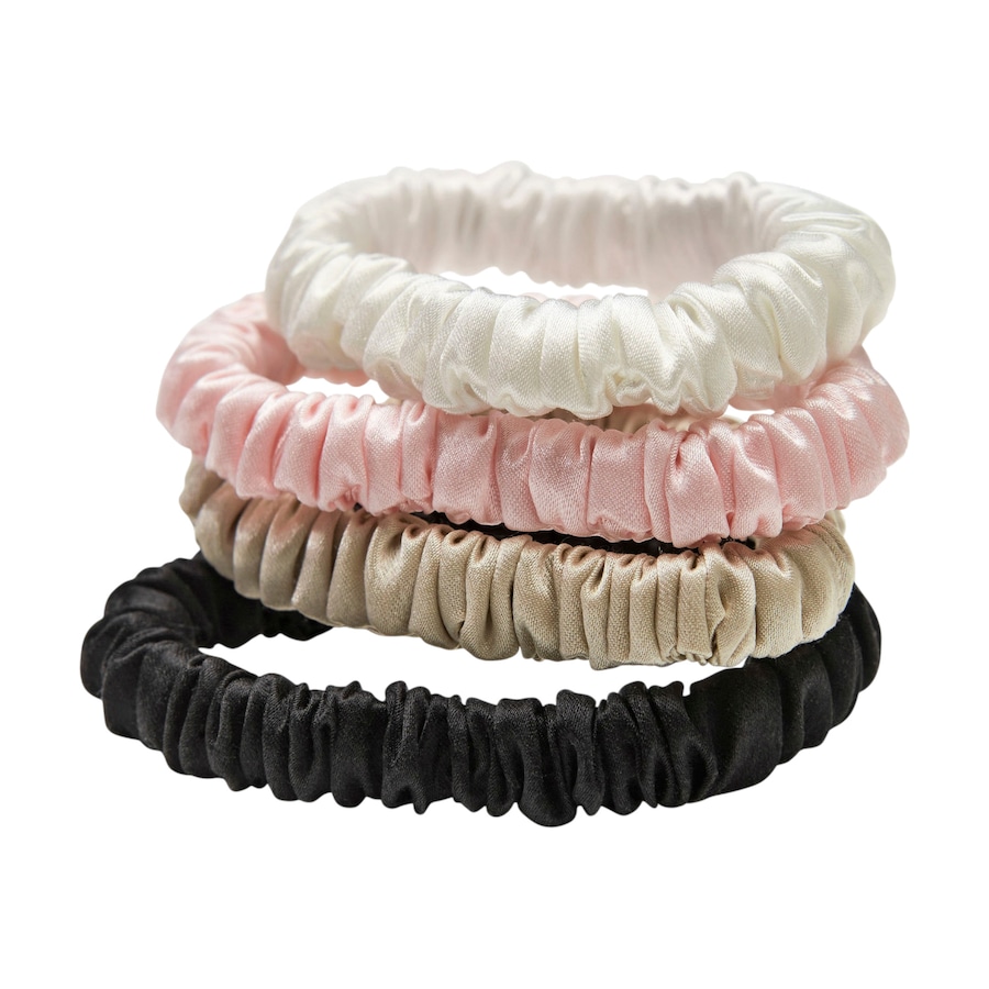 Lenoites Haarband 'Mulberry Silk Skinny Scrunchies' White, pink, beige, black Nude Damen