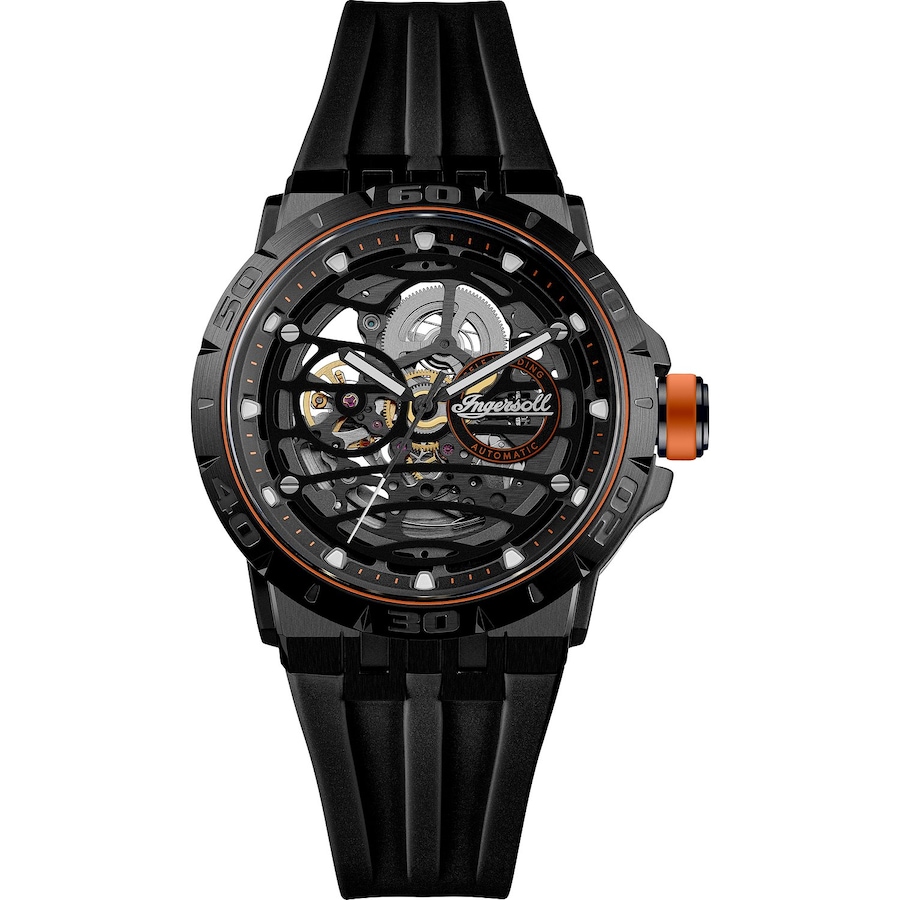 Ingersoll Herrenuhr Edelstahl schwarz Herren