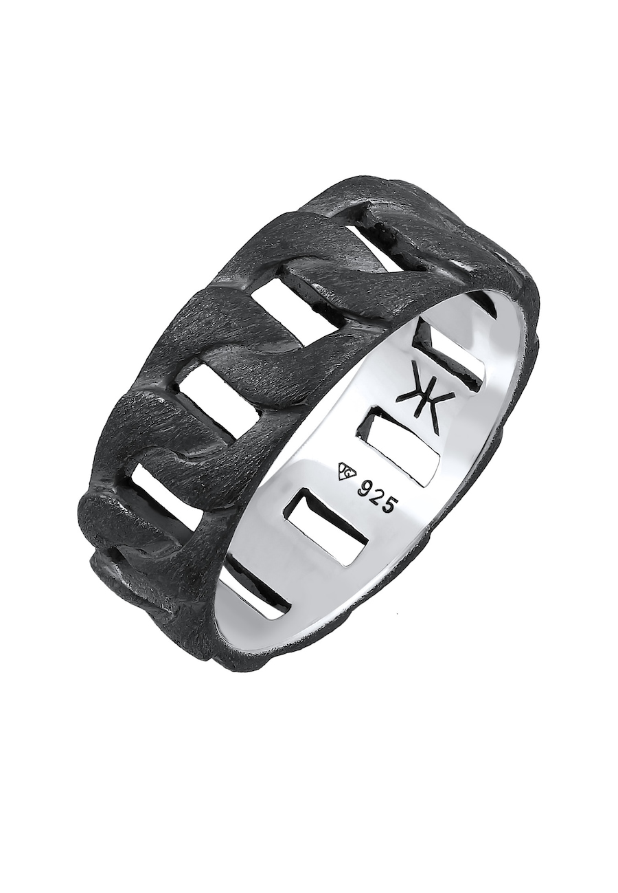 KUZZOI Herren Chunky Chain Look Cool Trend 925 Silber 56