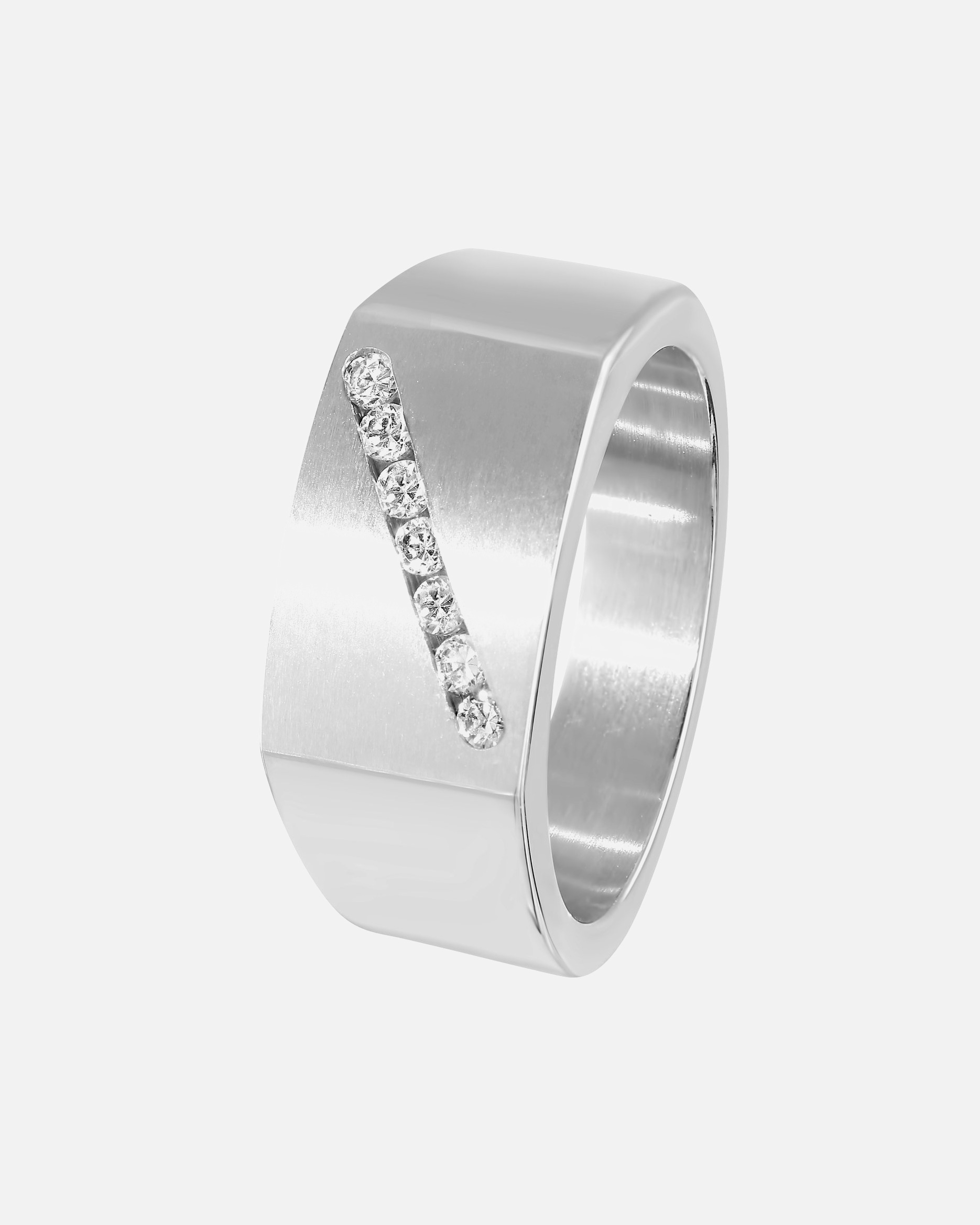 Ring für Männlich Lucardi Ringe Stahl - silbern 63mm