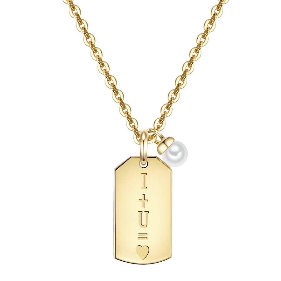 Glanzstücke München Halskette Sterling Silber Süßwasser-Zuchtperle in Gelbgold 45,0 cm Basiskette + 5,0 Verlängerung Damen