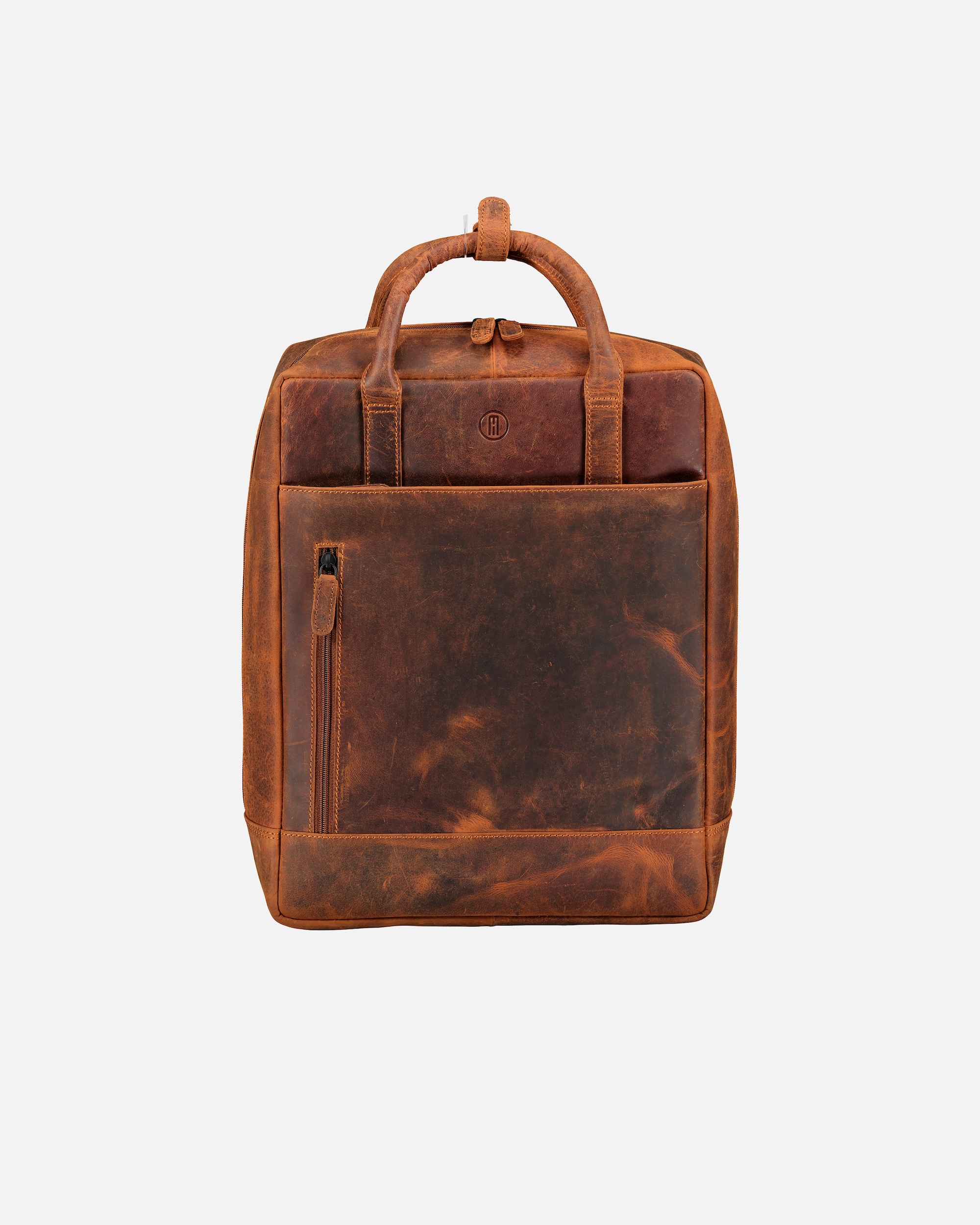 Rucksack für Unisex Hausfelder Manufaktur Rucksack Huntsville Horacio mit Laptopfach 14 Zoll Natur
