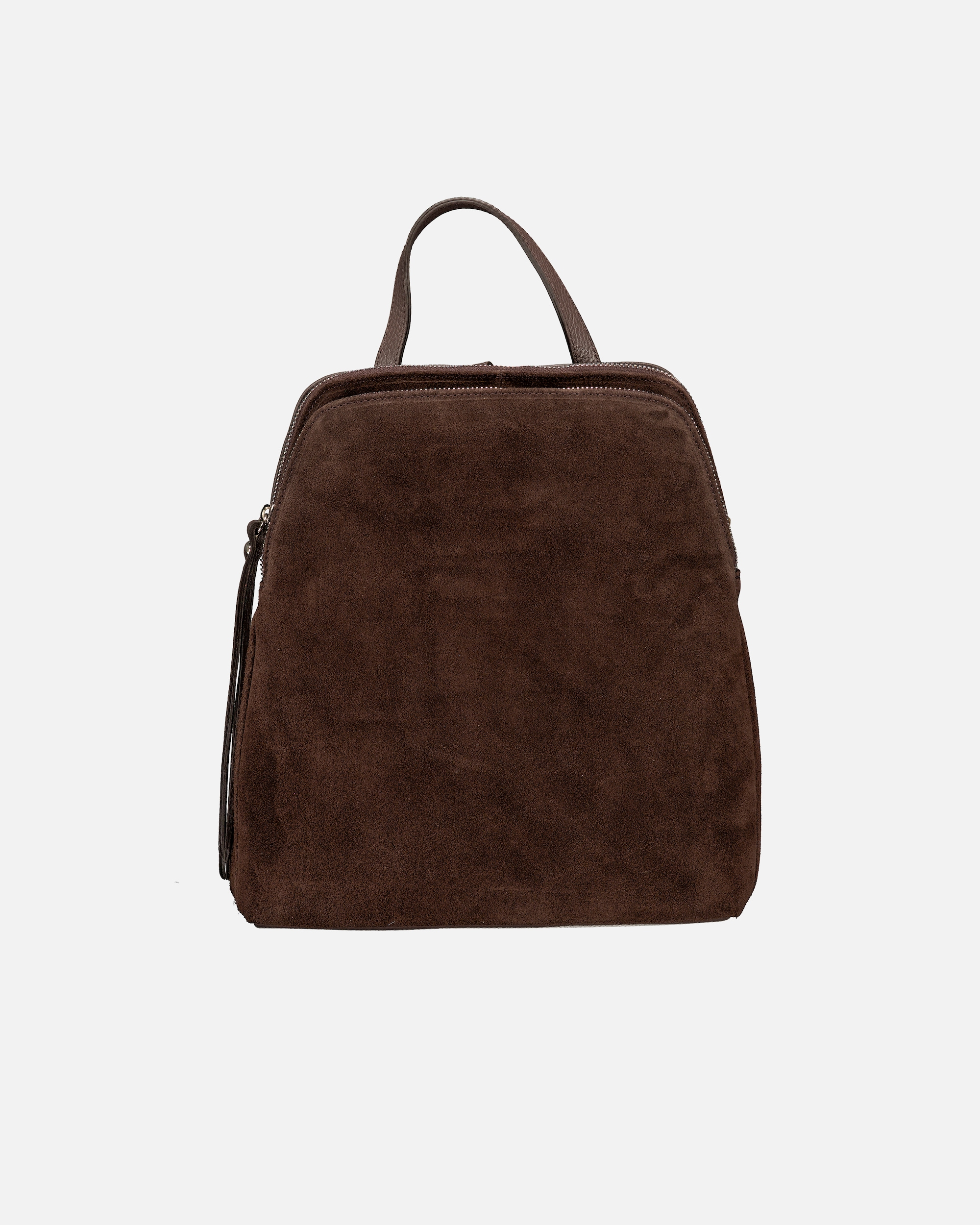 Rucksack für Weiblich Hausfelder Manufaktur Rucksack Velours Dunkelbraun