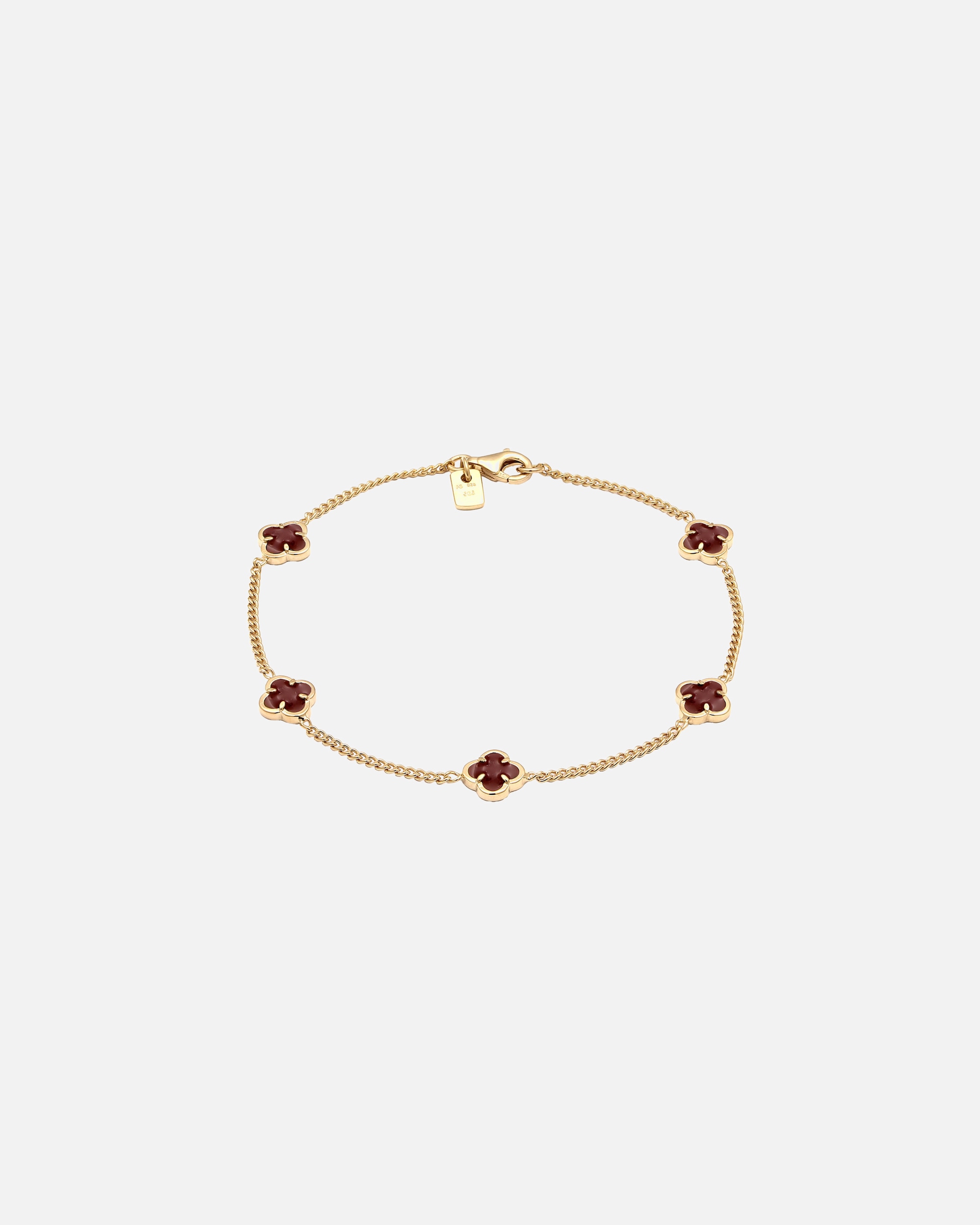 Armband für Männlich KUZZOI Kleeblatt Emaille 925 Sterling Silber 19