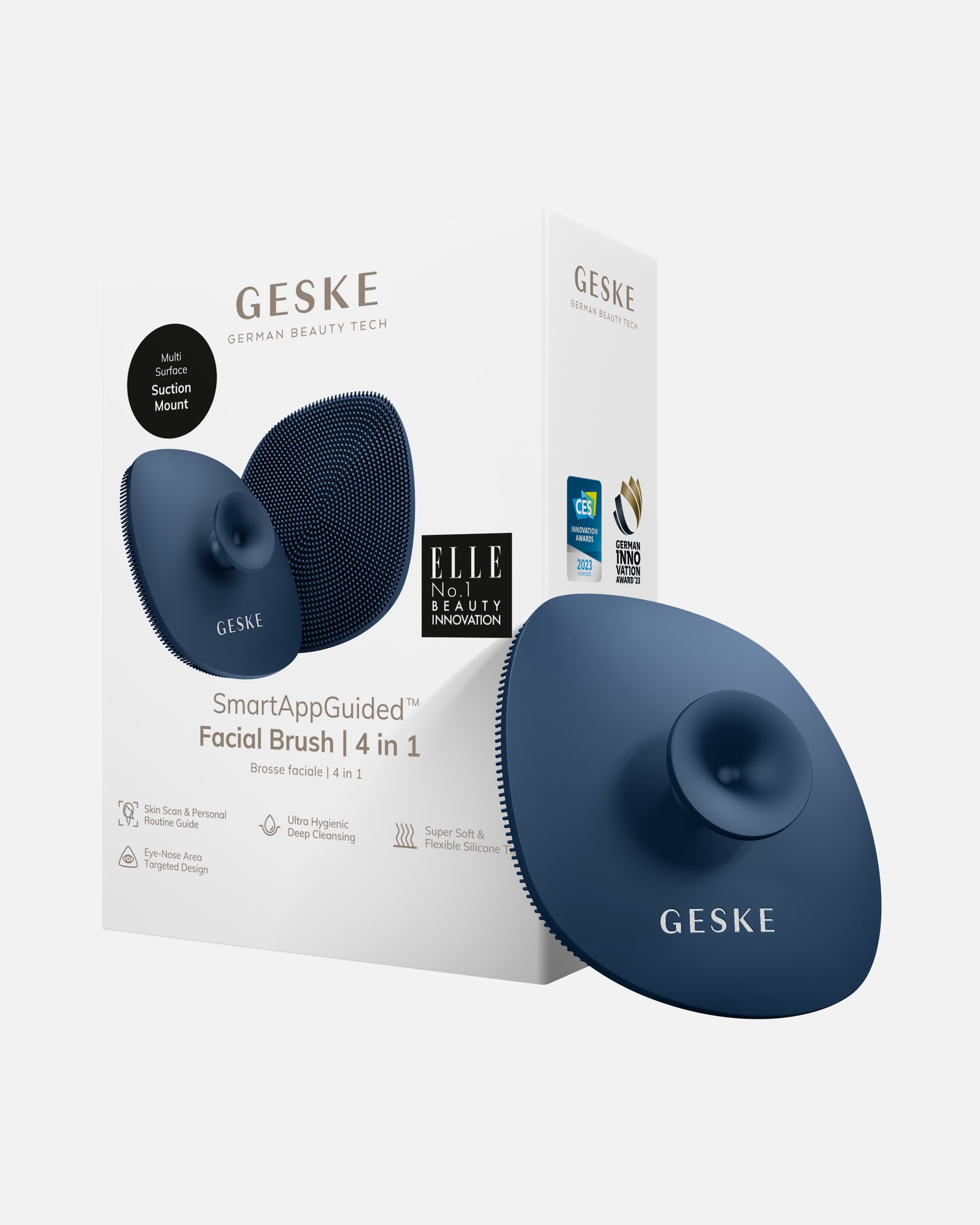 Reinigungsinstrument für Unisex Geske SmartAppGuided™ Facial Brush | 4 in 1 Midnight