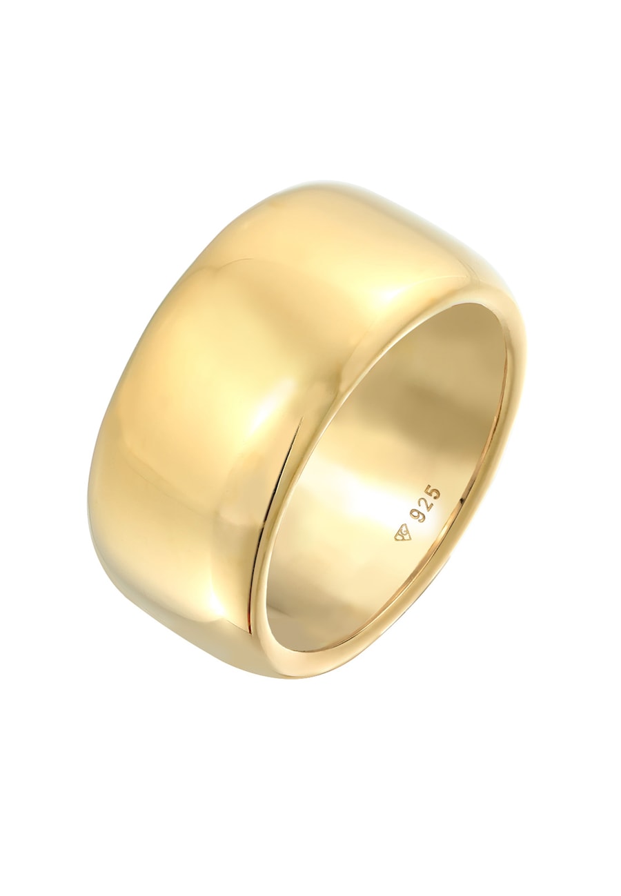 Elli PREMIUM Breit Schlicht Bandring Trend 925 Sterling Silber 54 Damen