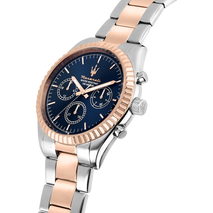 Maserati Herren-Uhren Analog Quarz Silber 32014709 blau, roségold, silber Herren