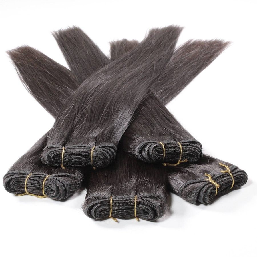 hair2heart Tresse Extensions Premium Rohhaar Naturschwarz 100g 40cm Schwarz Damen