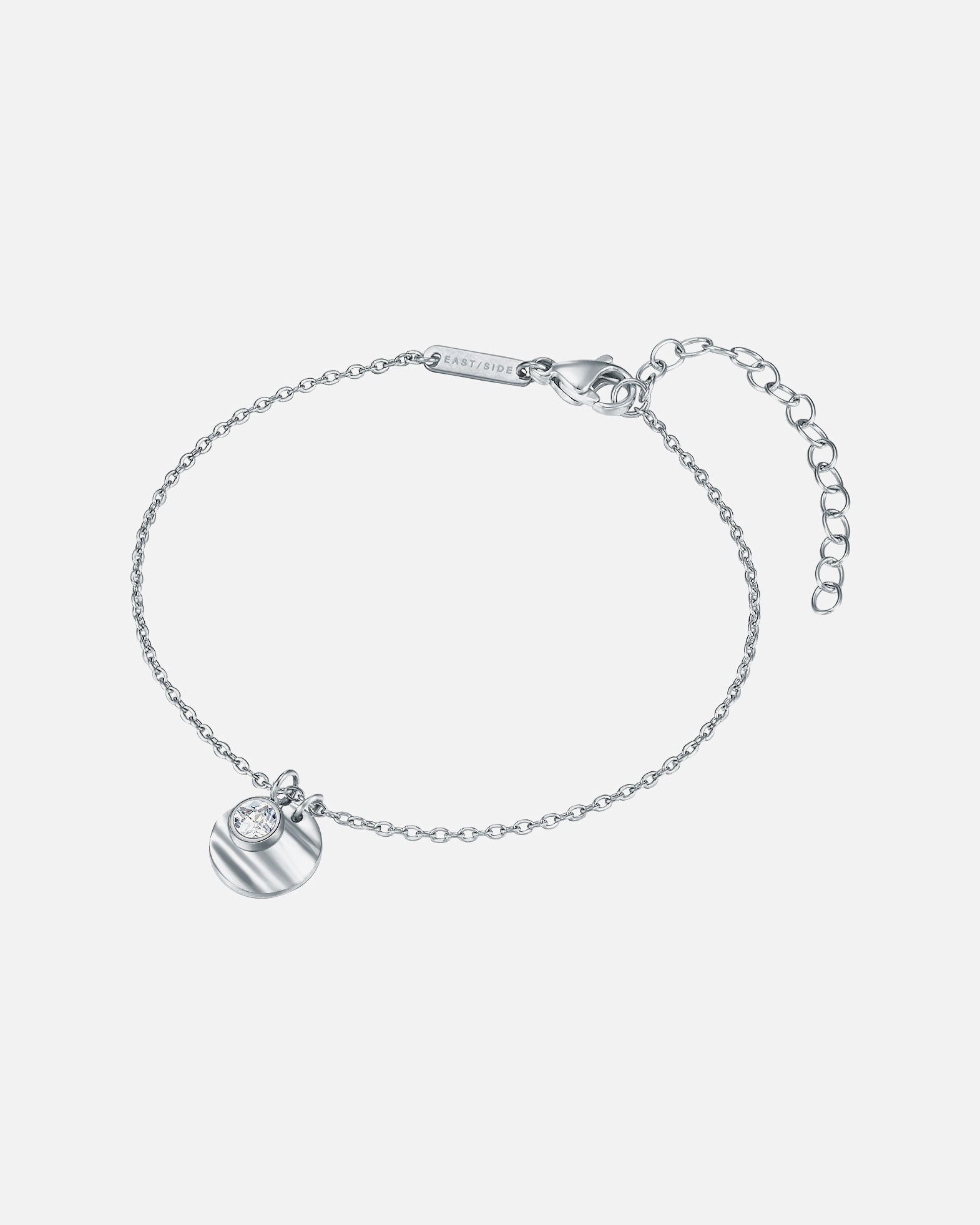 Armband für Weiblich Eastside Armband Edelstahl Zirkonia in Silber 18,0 cm Basislänge + 5,0 cm Verlängerung