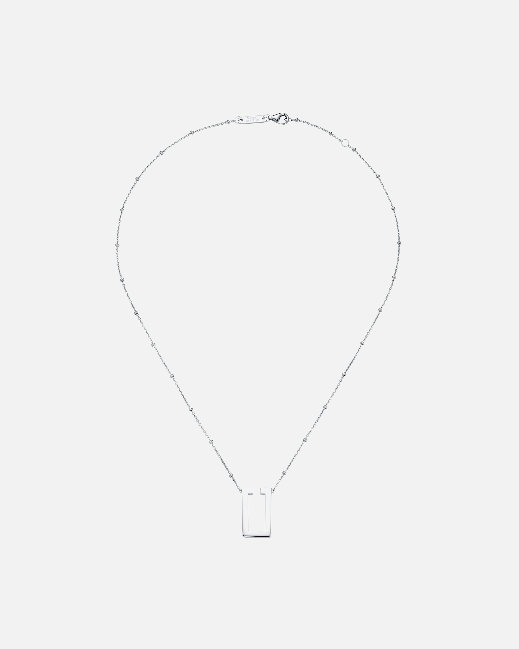 Halskette für Unisex Giorgio Martello Milano Collier Mittelteil U-förmig, glänzend, Silber 925 Silber