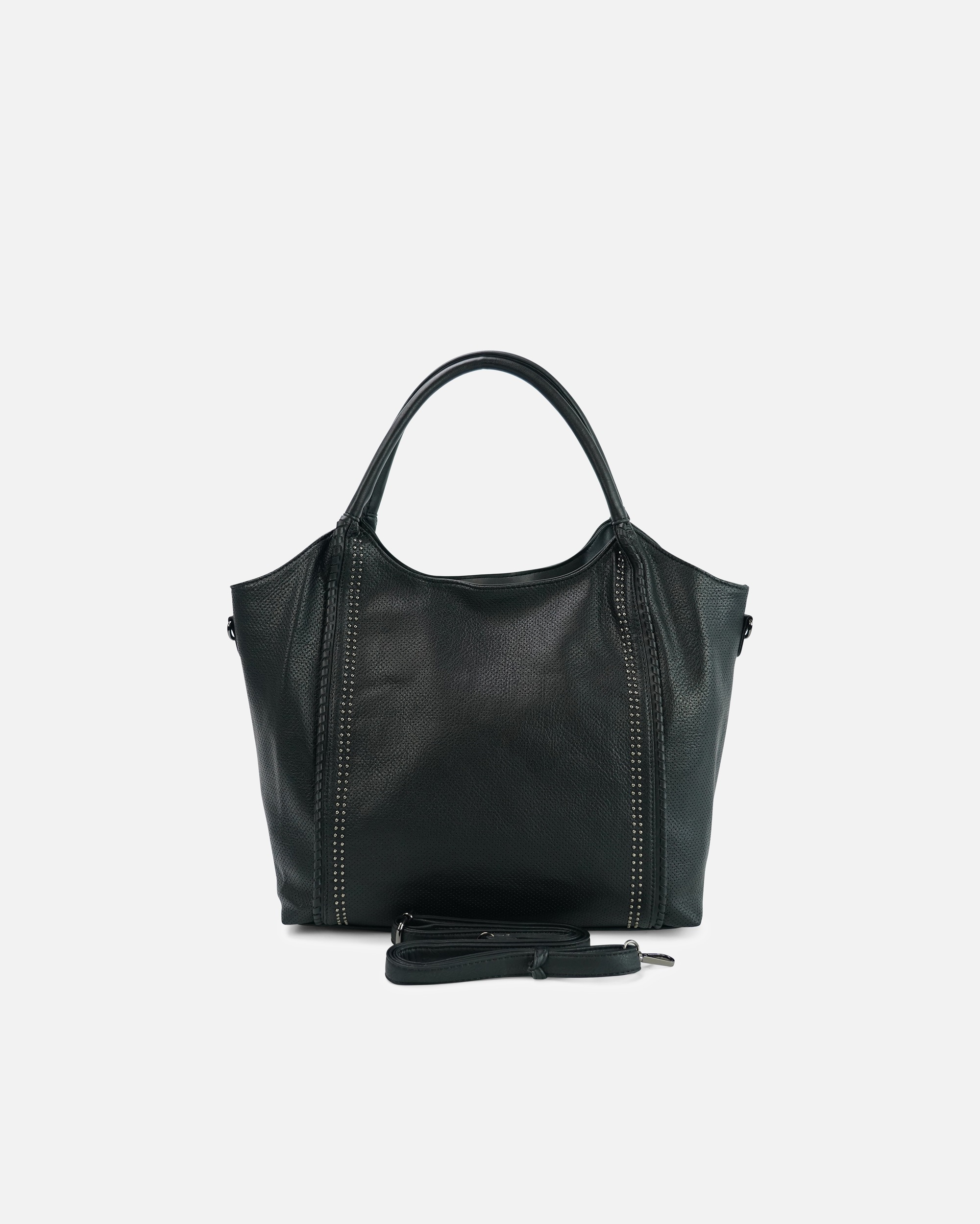 Umhängetasche für Unisex HARPA Handtasche KEEVA mt zierlichen Nieten schwarz
