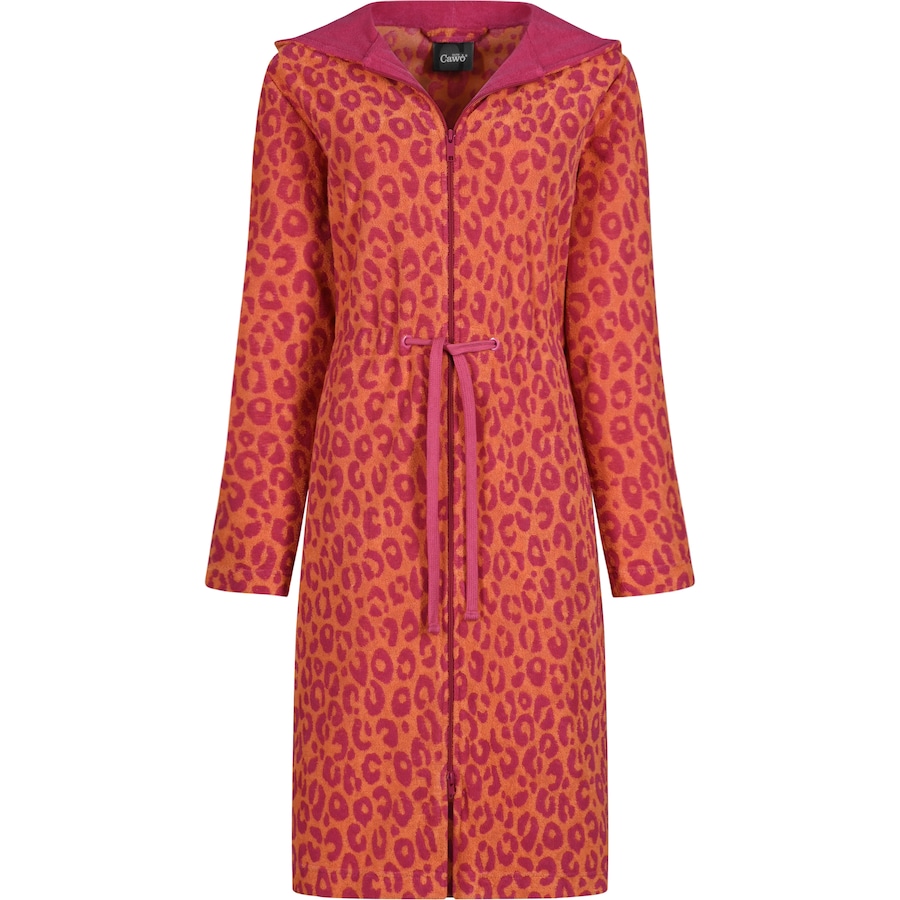 Cawö Bademäntel Damen Kurzmantel mit Kapuze Two-Tone Leo 851 pink - 23 XL