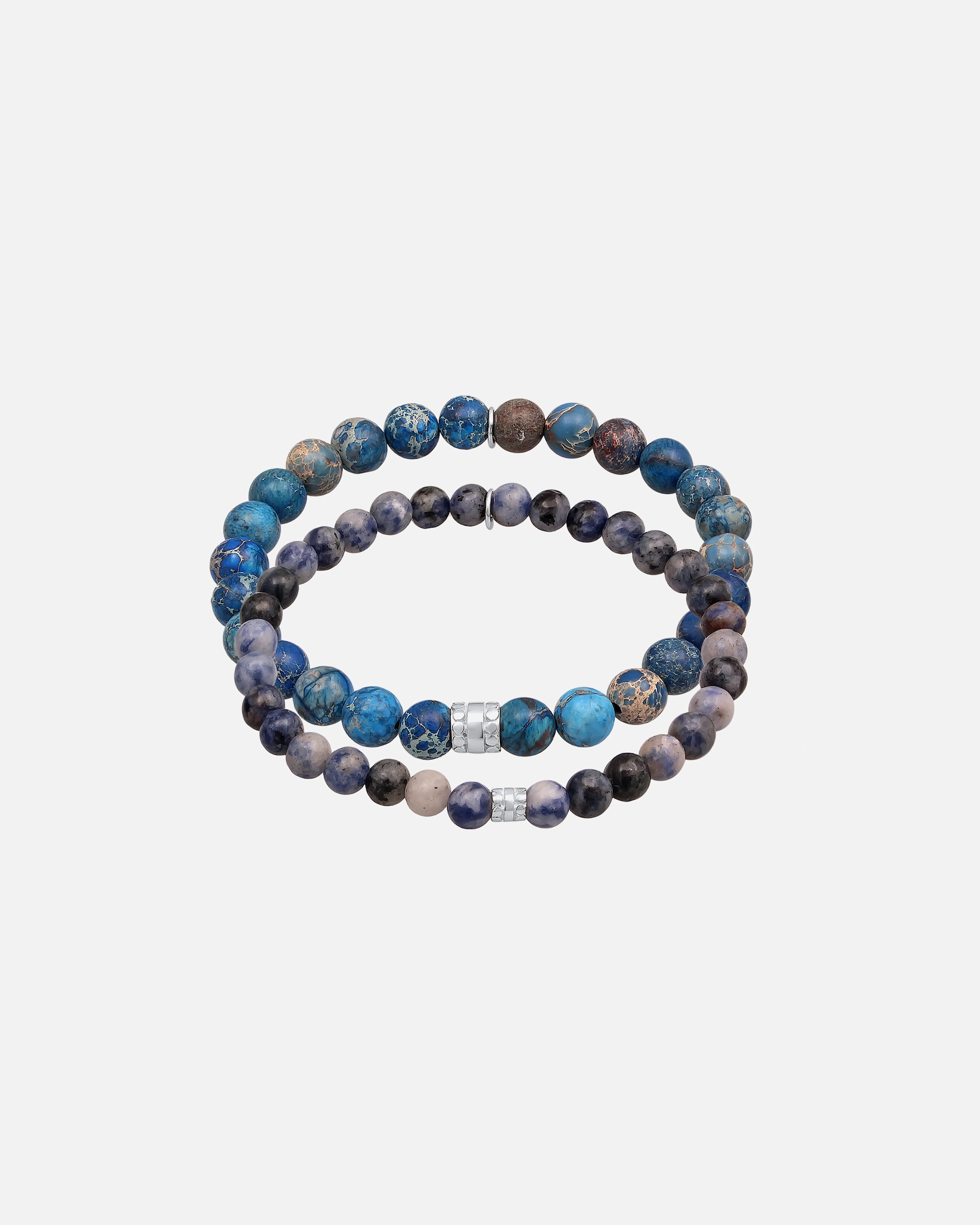 Armband für Männlich KUZZOI Achat Edelstein Perlen Bead 925 Silber 21