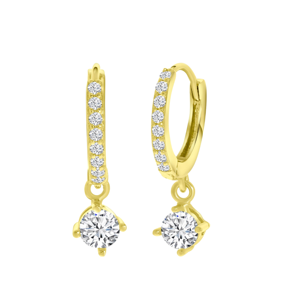 Lucardi Ohrringe 925 Silber Gold Damen