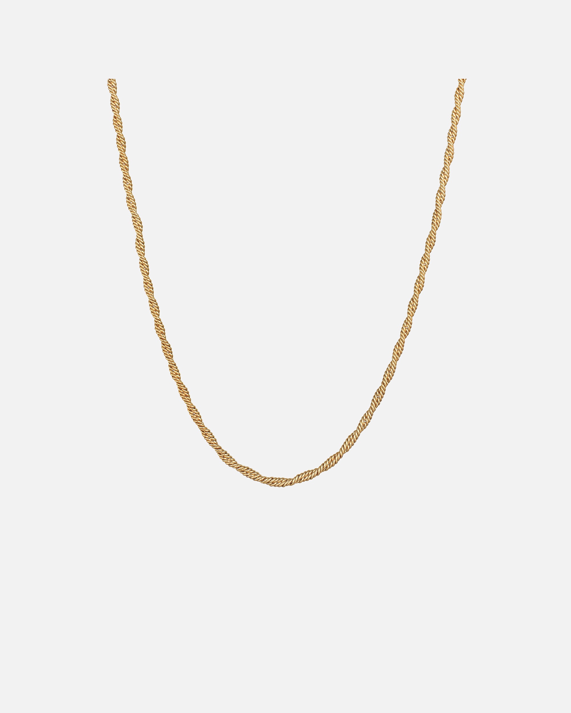 Halskette für Männlich KUZZOI Herren Basic Kordelkette Gedreht 925 Silber goldfarben