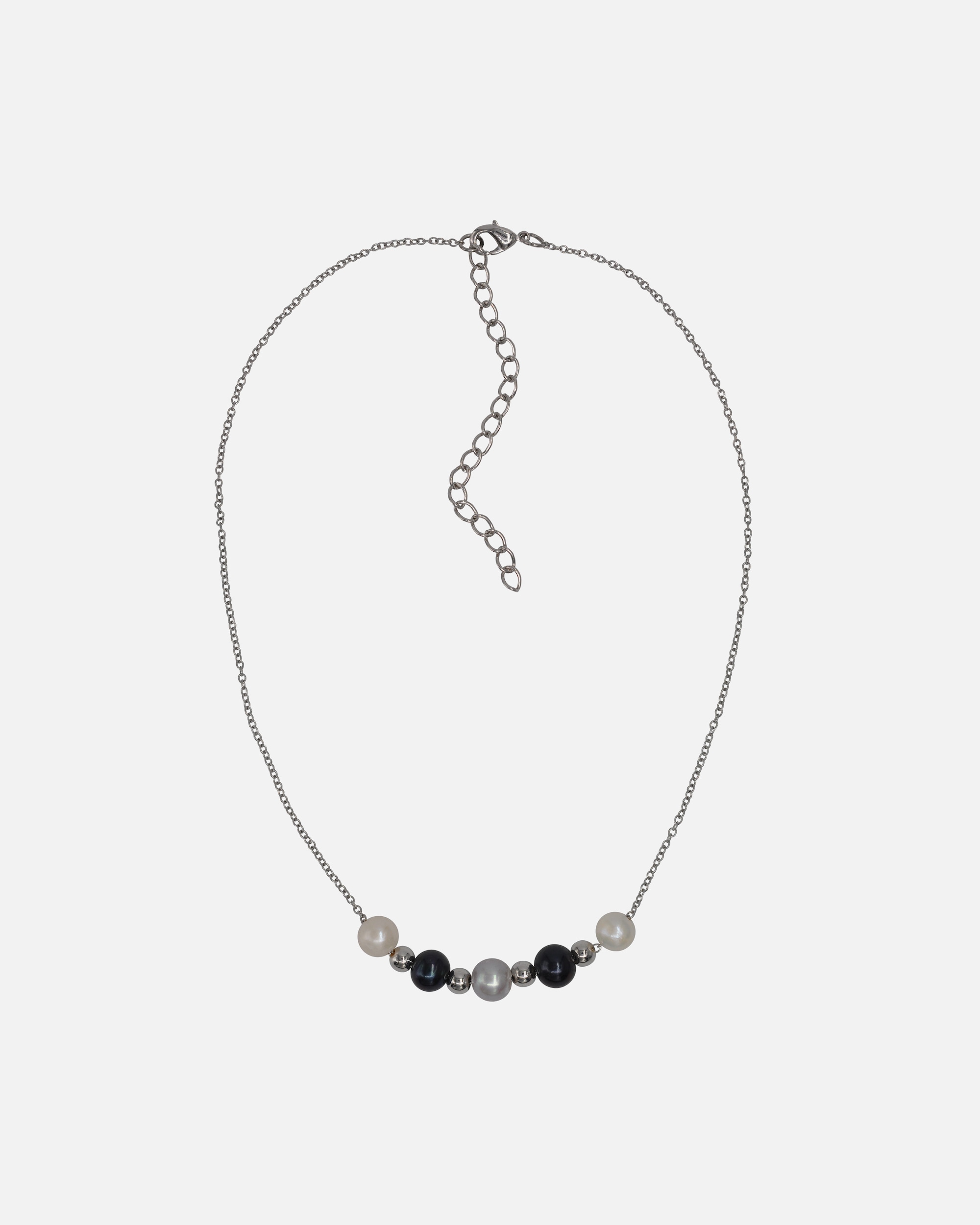 Kette für Weiblich Steuer Collier Metall Süßwasserzuchtperle 48,5cm