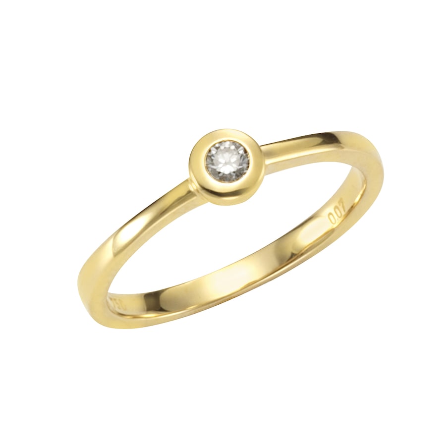 Orolino Ring 750/- Gold Brillant weiß 0,07ct. 056 (17,8) Damen
