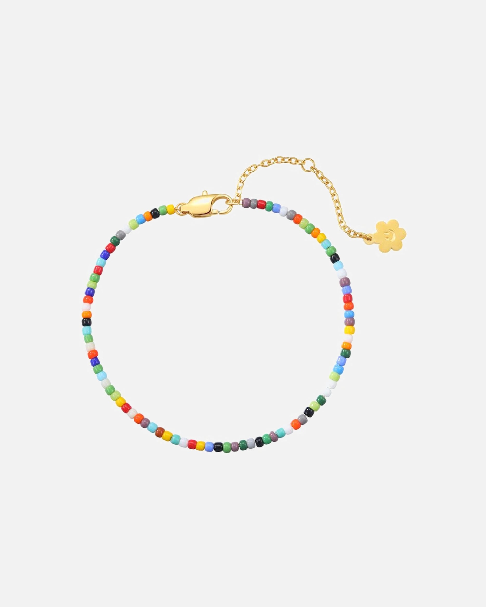 Armband für Weiblich Hey Happiness Default Brand Line Multicolor Perlen Armband – Edelstahl Armband – wasserfest Gold
