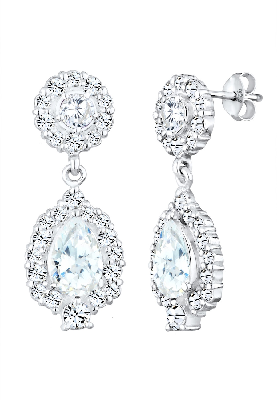 Elli PREMIUM Ohrhänger Zirkonia 925 Silber, mit Kristallen von Swarovski OneSize Damen