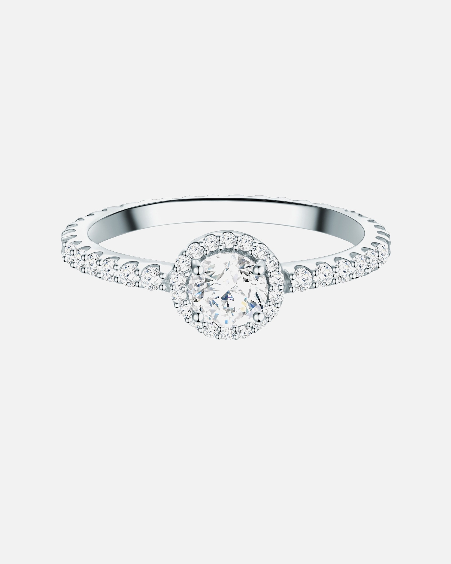 Ring für Weiblich Trilani Ring aus Sterling Silber in silber mit Zirkonia 52